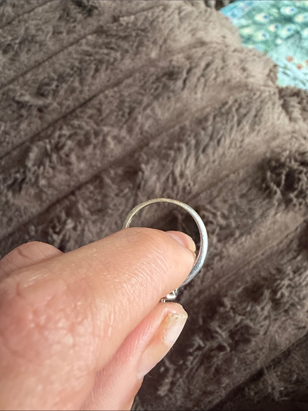 Sterling Silver Halo Engagement Ring with Clear Center Stone - Picture 6 of 6